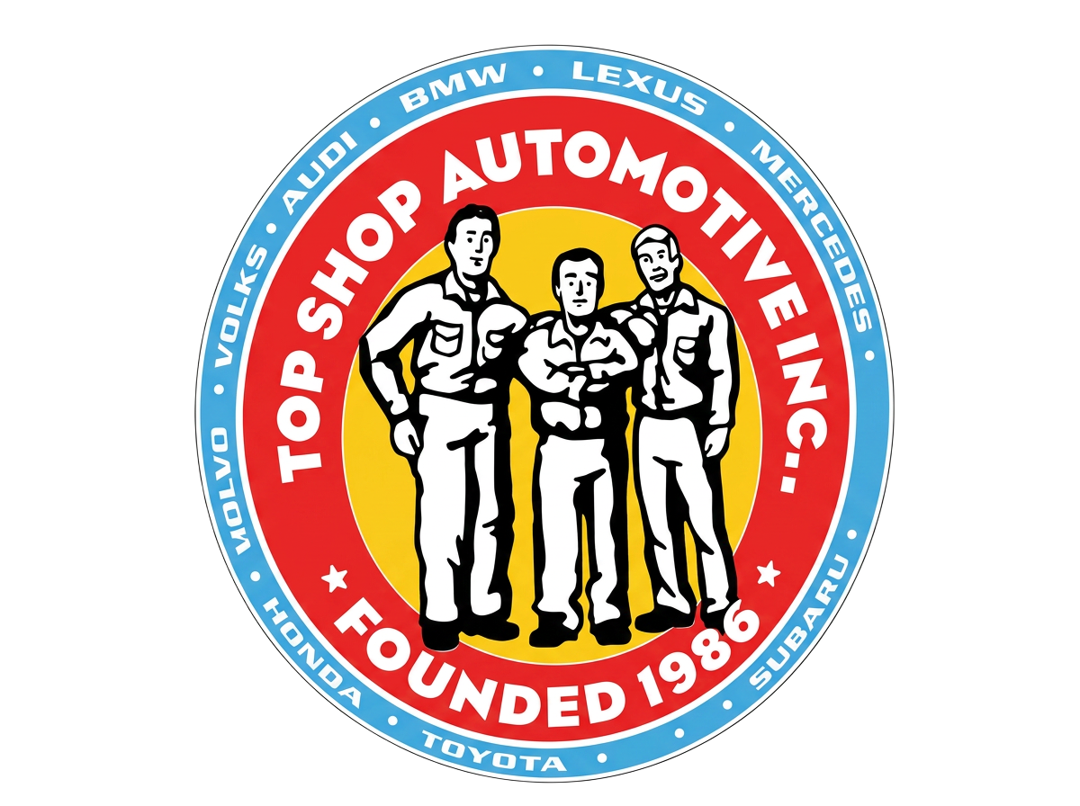 Top Shop Automotive medallion logo
